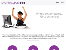 Tablet Screenshot of myresume.com.au