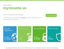 Tablet Screenshot of myresume.us